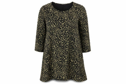Roman Women's Black Animal Print Shift Dress Size 12