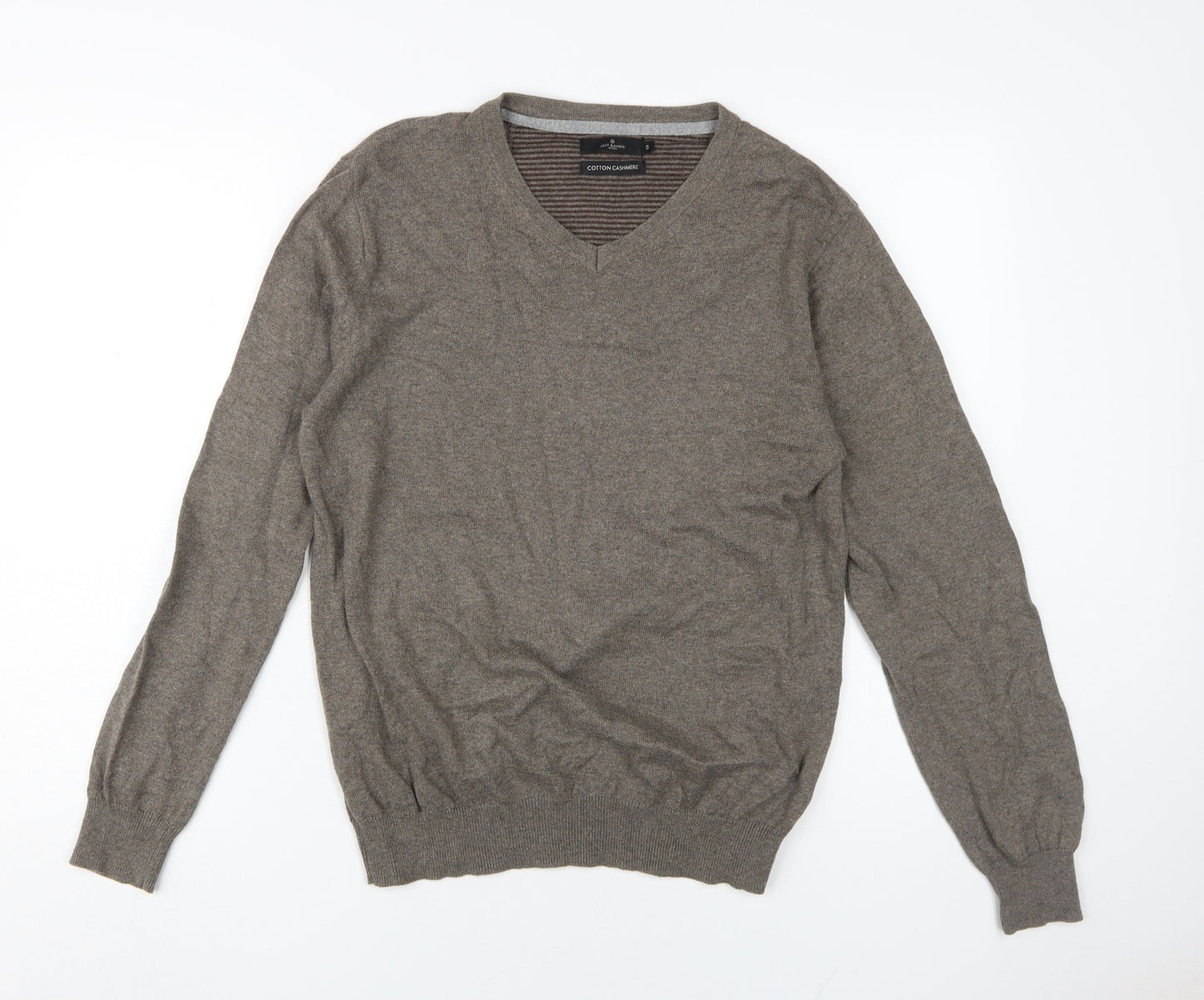 Jeff Banks Men's Brown V-Neck Pullover Jumper, Size S