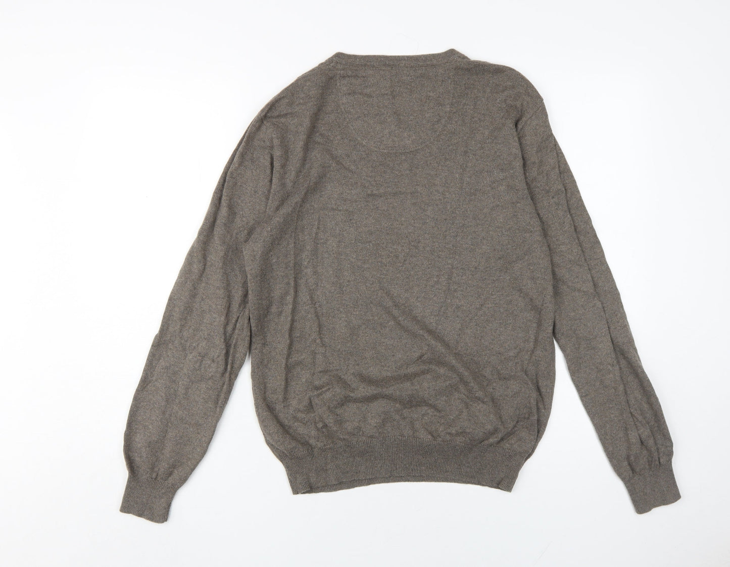 Jeff Banks Men's Brown V-Neck Pullover Jumper, Size S