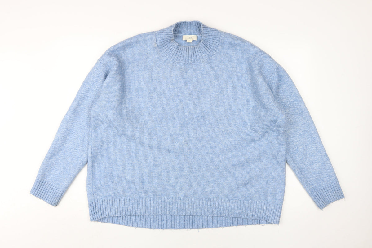 Womens UK Size M H&M Blue Pullover Jumper