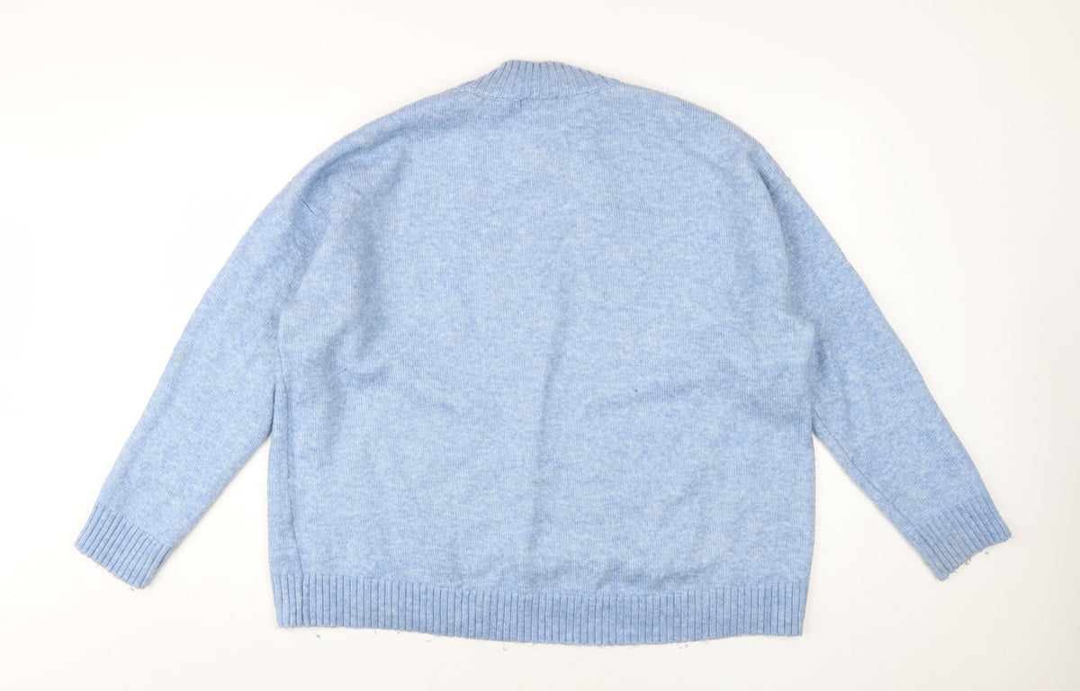 Womens UK Size M H&M Blue Pullover Jumper