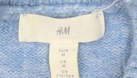 Womens UK Size M H&M Blue Pullover Jumper
