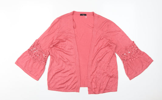 Womens UK Size 12 M&Co Pink Cardigan Jumper