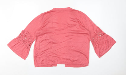 Womens UK Size 12 M&Co Pink Cardigan Jumper