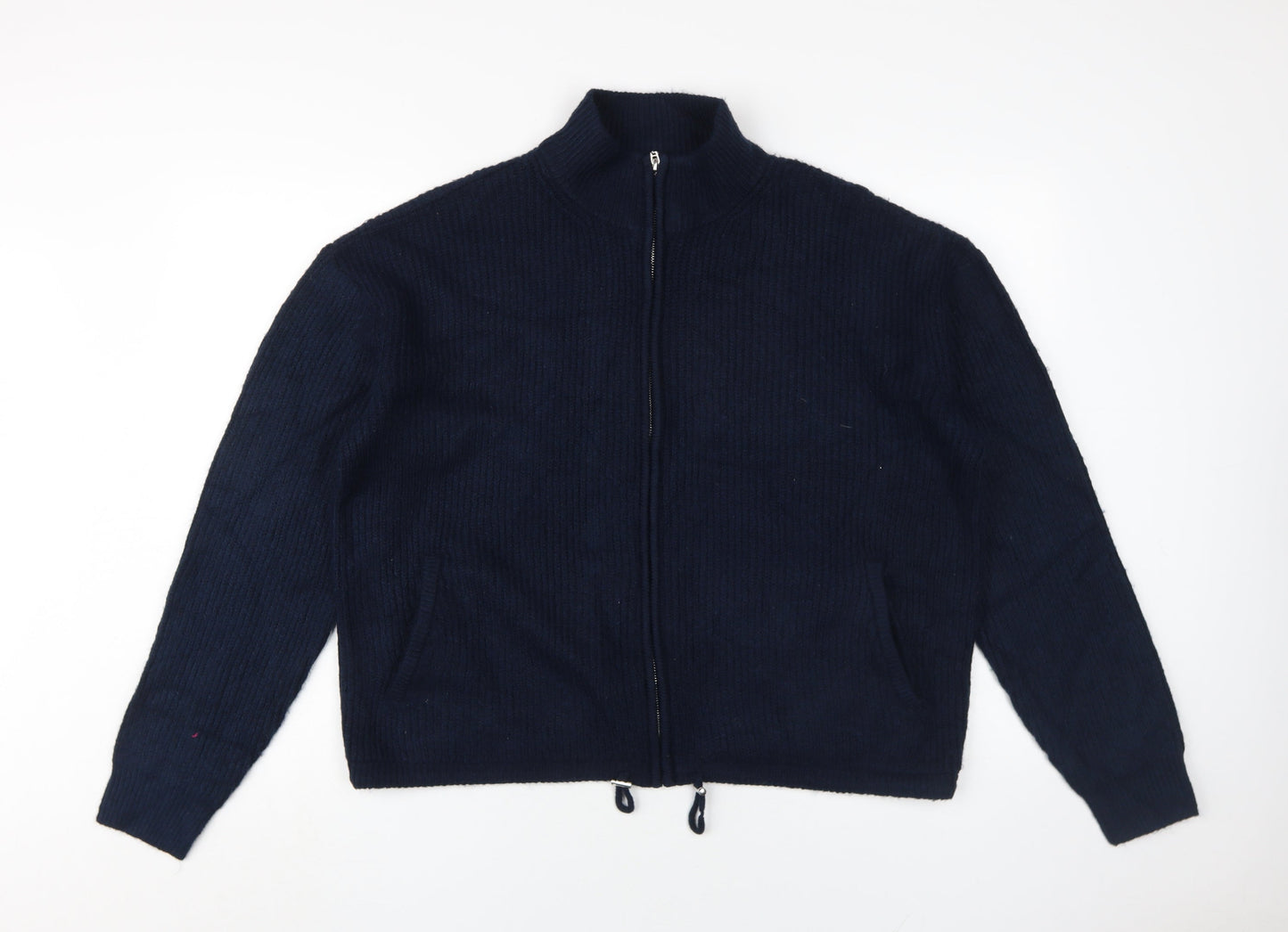 Womens UK Size L Marks and Spencer Blue Full Zip Jumper