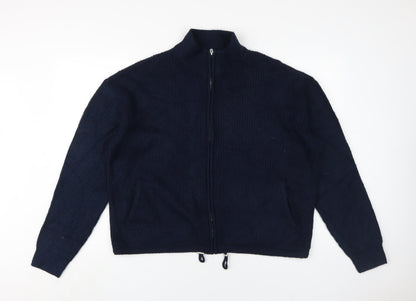 Womens UK Size L Marks and Spencer Blue Full Zip Jumper