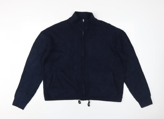 Womens UK Size L Marks and Spencer Blue Full Zip Jumper