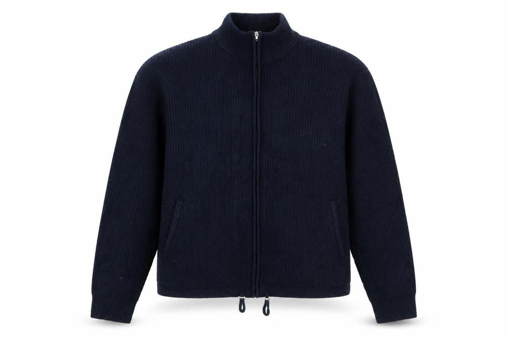 Womens UK Size L Marks and Spencer Blue Full Zip Jumper