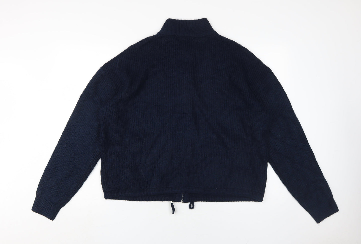 Womens UK Size L Marks and Spencer Blue Full Zip Jumper