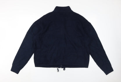 Womens UK Size L Marks and Spencer Blue Full Zip Jumper