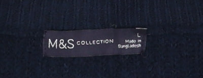 Womens UK Size L Marks and Spencer Blue Full Zip Jumper