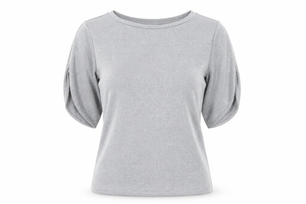 Womens UK Size S Reiss Silver Basic Blouse