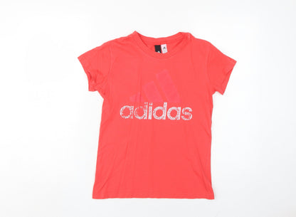 Adidas Women's Red Basic T-Shirt Size 10