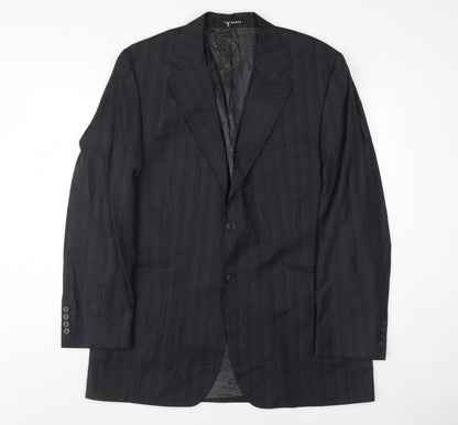 Mens UK Size 44 Jeff Banks Regular Black Suit Jacket