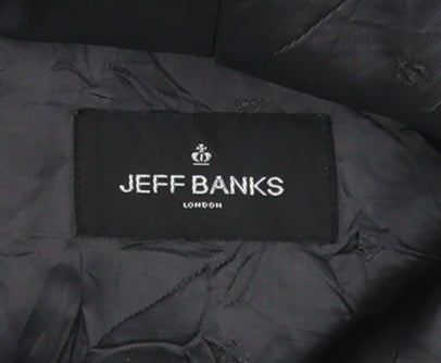 Mens UK Size 44 Jeff Banks Regular Black Suit Jacket