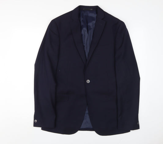 Mens UK Size 40 T.M.Lewin Regular Blue Suit Jacket