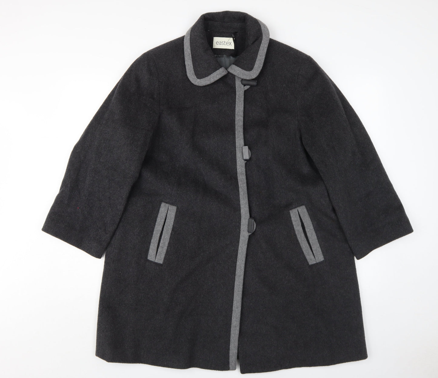 Womens UK Size 12 Eastex Black Overcoat