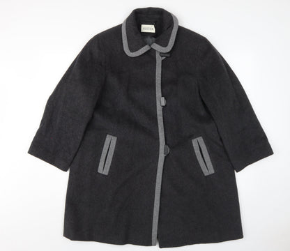 Womens UK Size 12 Eastex Black Overcoat