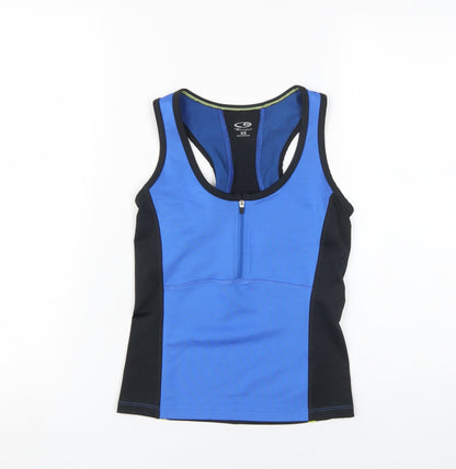 Champion Women's Blue Black XS Racerback Tank Top