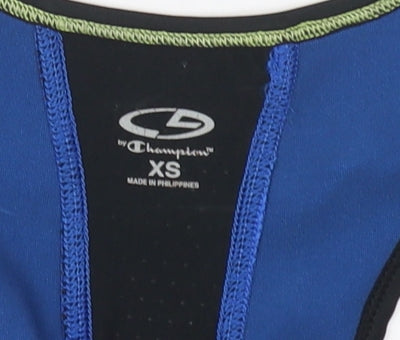 Champion Women's Blue Black XS Racerback Tank Top