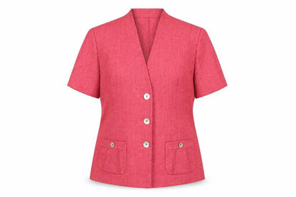 Eastex Women's Red Blazer Jacket Size 14 Short Sleeve