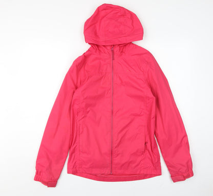 Mountain Warehouse Girls Pink Rain Coat 13 Years Waterproof