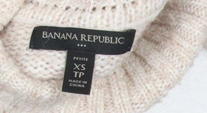 Banana Republic Women's Beige Roll Neck Jumper XS