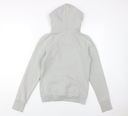 Superdry Men's Grey Hoodie Small Logo Design