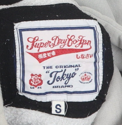 Superdry Men's Grey Hoodie Small Logo Design