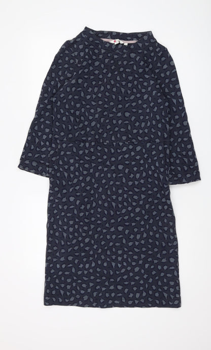 Boden Women's Blue Animal Print Shift Dress - Size 8