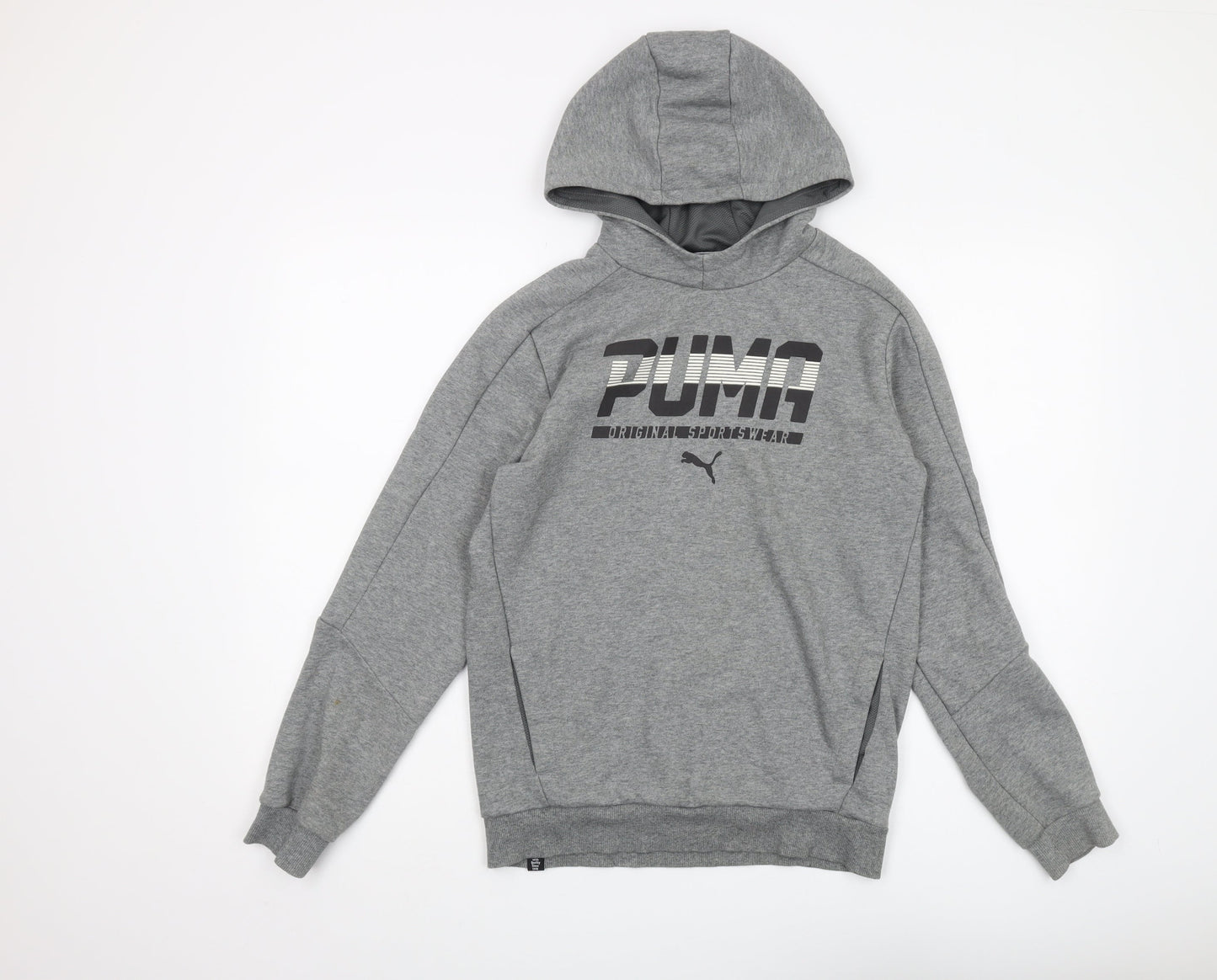 Puma Boys Grey Pullover Hoodie XL with Logo Accent