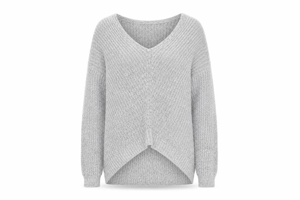 Womens UK Size L JACQUELINE de YONG Grey Pullover Jumper
