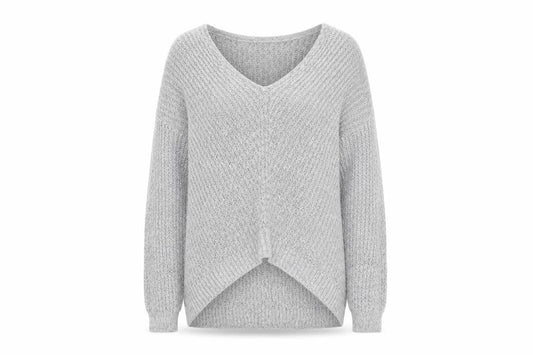 Womens UK Size L JACQUELINE de YONG Grey Pullover Jumper