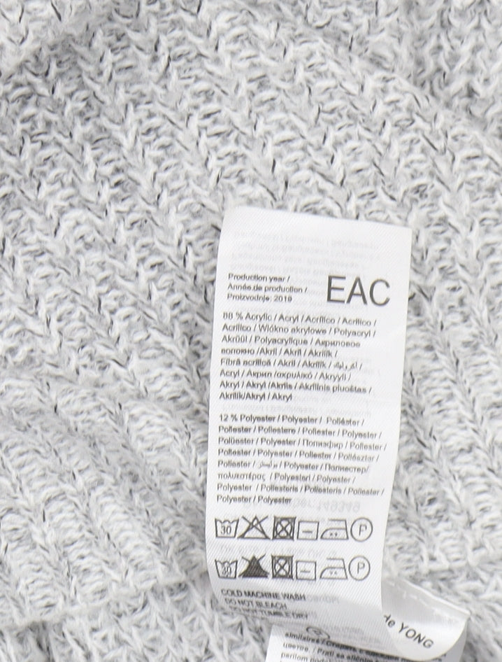 Womens UK Size L JACQUELINE de YONG Grey Pullover Jumper