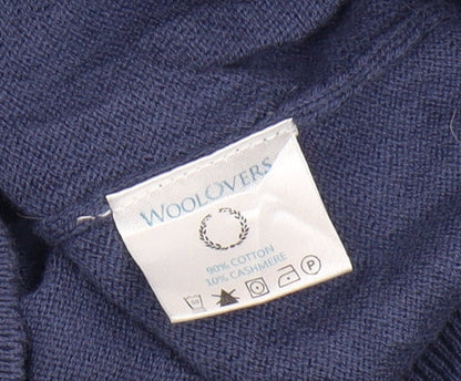 Woolovers Men's Blue Striped Pullover Jumper L