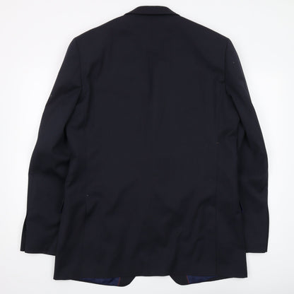Austin Reed Men's Blue Suit Jacket 44L Long Formal Wear