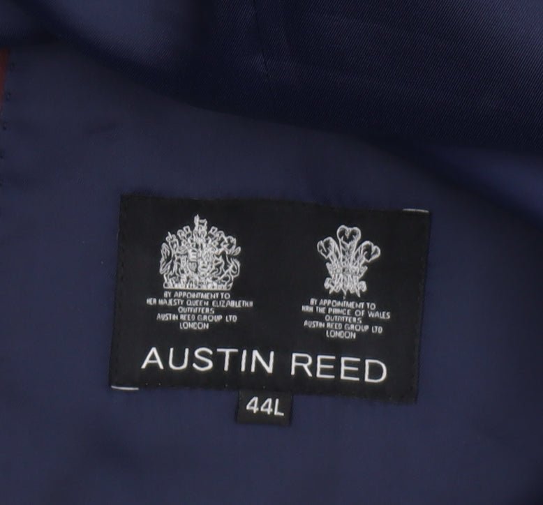 Austin Reed Men's Blue Suit Jacket 44L Long Formal Wear