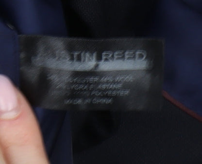 Austin Reed Men's Blue Suit Jacket 44L Long Formal Wear