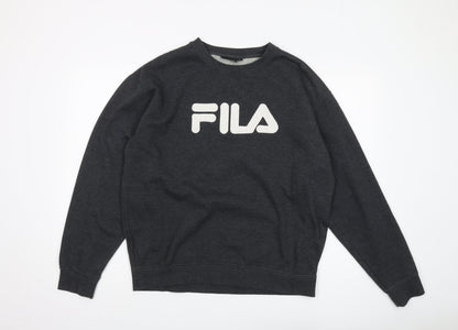 Mens UK Size L FILA Black Pullover Sweatshirt