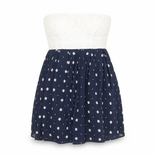 Soulcal & Co Women's Strapless Navy Floral Dress S