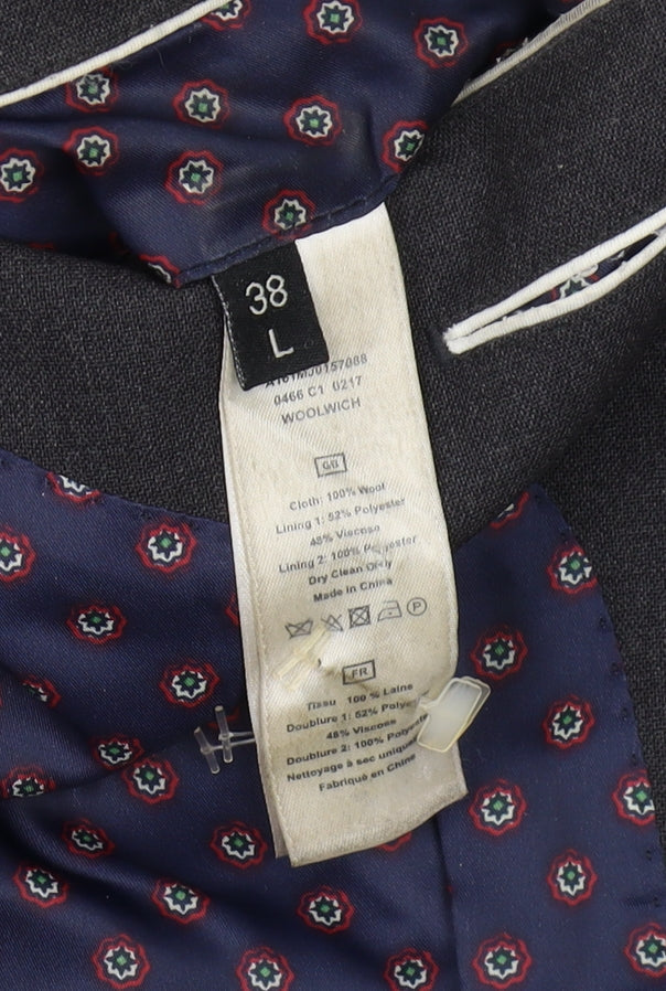 Mens UK Size 38 T.M.Lewin Regular Grey Suit Jacket