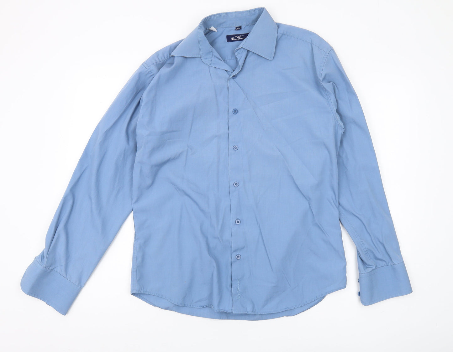 Ben Sherman Men's Blue Regular Fit Long Sleeve Shirt
