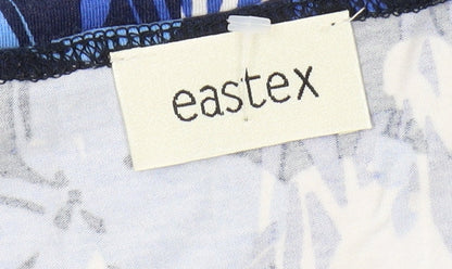 Womens UK Size 10 Eastex Blue Wrap Blouse