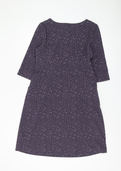 White Stuff Women's Grey Floral Shift Dress Size 10