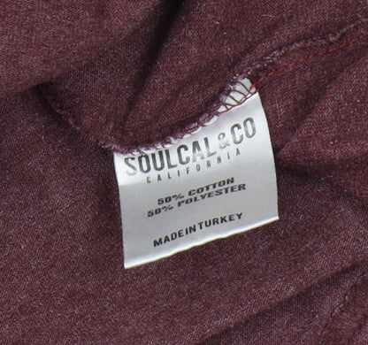SoulCal & Co Men's Red Graphic Print T-Shirt, Size S