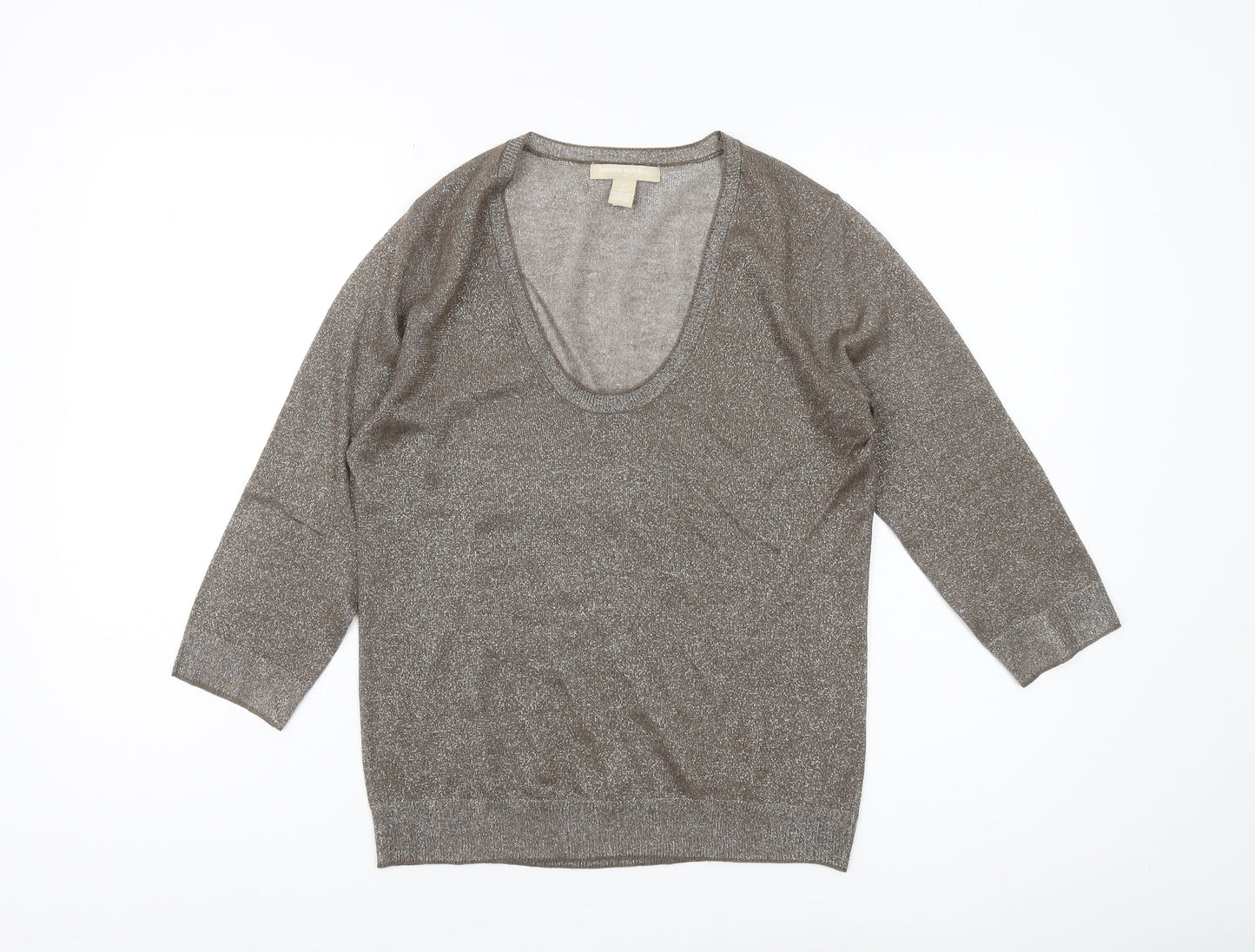 Banana Republic Women's Brown Scoop Neck Jumper S