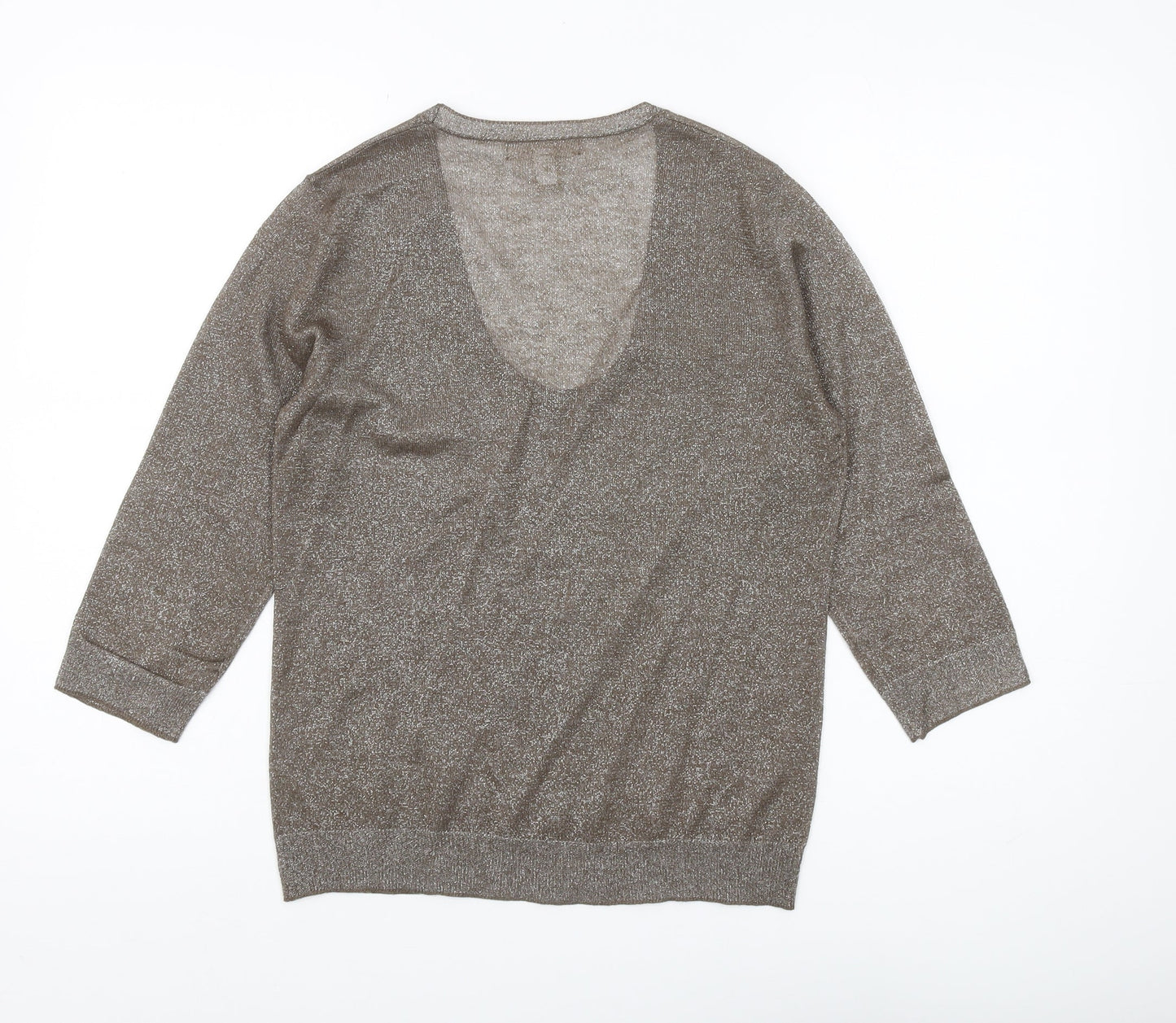 Banana Republic Women's Brown Scoop Neck Jumper S