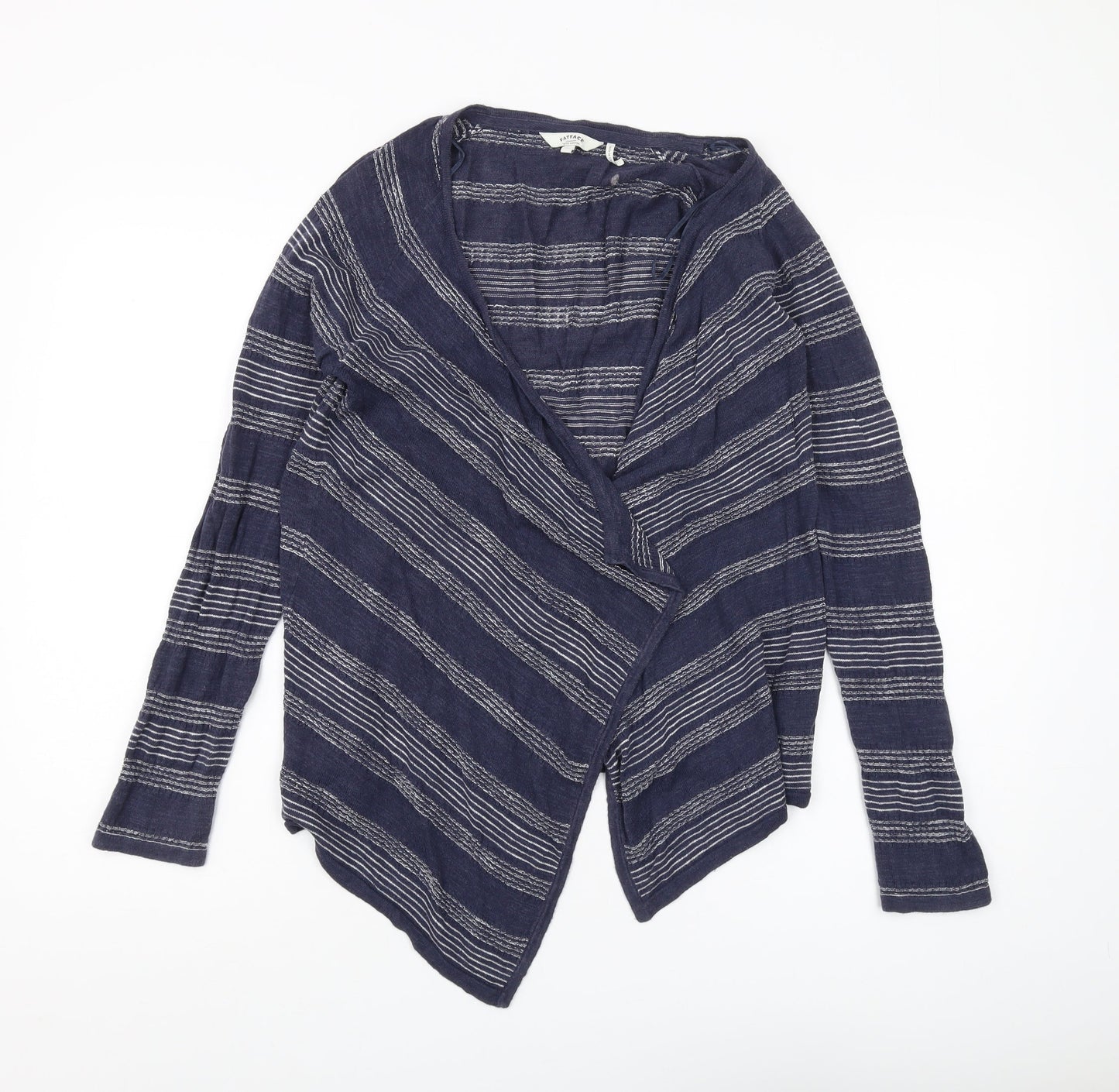Womens UK Size 10 FatFace Blue Cardigan Jumper
