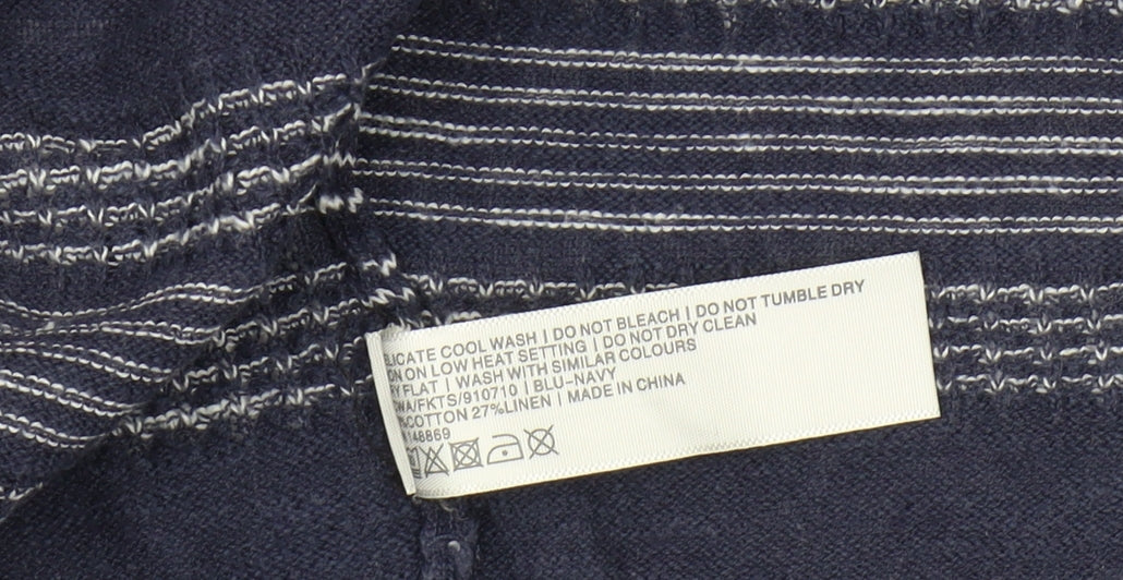 Womens UK Size 10 FatFace Blue Cardigan Jumper