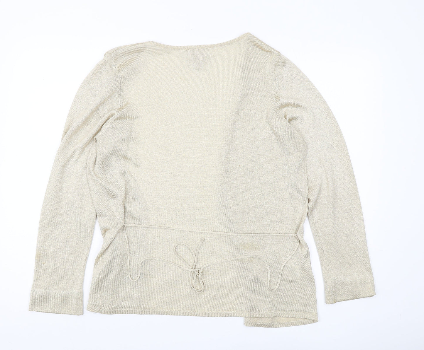Womens UK Size L Laura Ashley Beige Cardigan Jumper